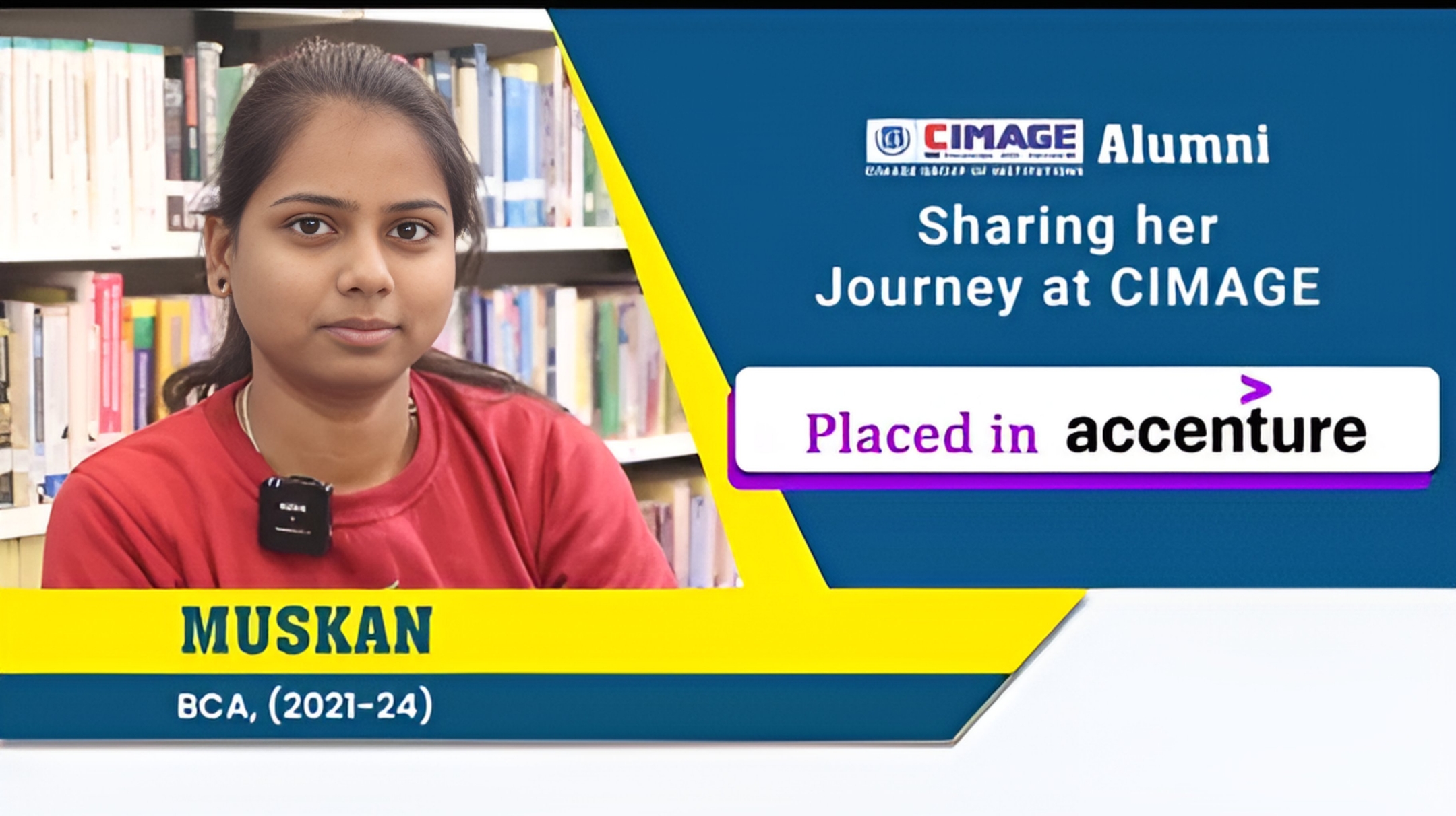 Muskan's Journey: From CIMAGE to Accenture - Building Confidence and Achieving Success