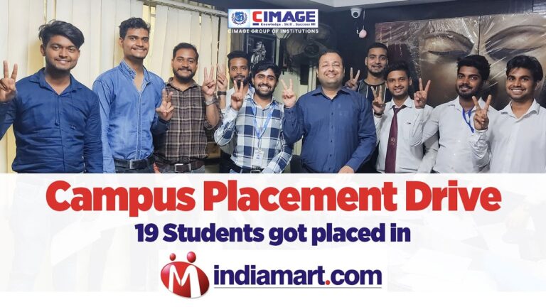 19 Students of CIMAGE were Placed in IndiaMart in a Campus Drive at CIMAGE College